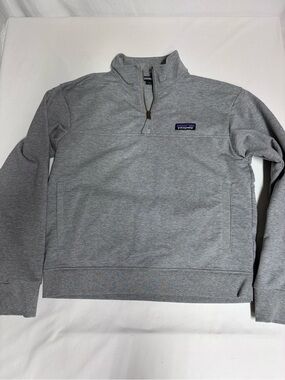 Patagonia Organic Cotton Quarter Zip Pullover Gray Women’s Small